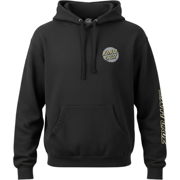 Santa Cruz Other - Santa Cruz Hoodie Mens L Black Excellent Graphic Logo Skate Independent Trading